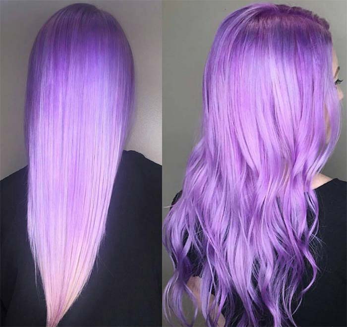 pastel pink and purple hair